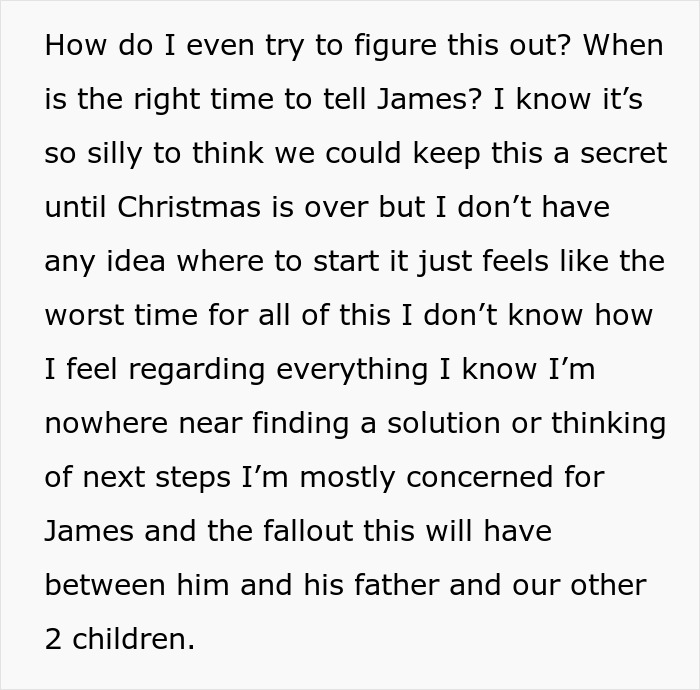 Text discussing confusion and concern over paternity involving a man unsure if affair partner's baby is his child or grandchild. Text discussing confusion and concern over paternity involving a man unsure if affair partner's baby is his child or grandchild.
