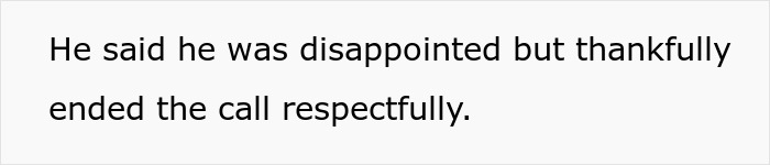 Text message stating he was disappointed but ended the call respectfully, related to babysit sister kids hockey context.