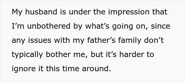 Text excerpt discussing a 23-year-old new mom facing criticism from her religious family for keeping her baby a secret.