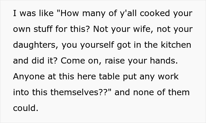 Text meme about office potluck store bought dessert drama, questioning who actually cooked their own dish at the event. Text meme about office potluck store bought dessert drama, questioning who actually cooked their own dish at the event.