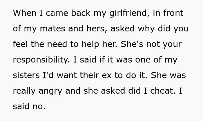Man goes above and beyond for his ex-girlfriend, confused why his current partner is upset about it. Man goes above and beyond for his ex-girlfriend, confused why his current partner is upset about it.