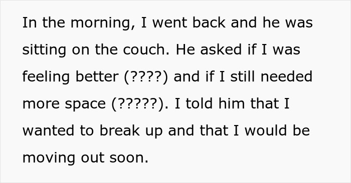 Text excerpt about a man losing his girlfriend over a crush on a girl at work who is just being nice to him.