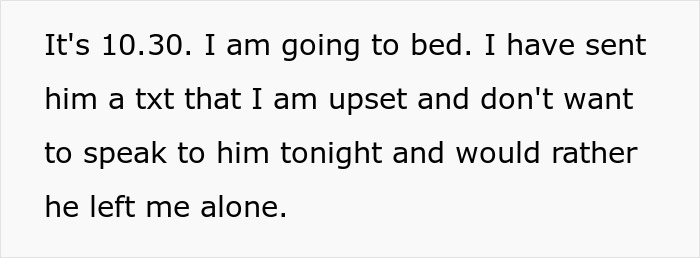 Text message expressing upset feelings during couple’s first free Saturday, reflecting spouse prioritizing best mate over wife. Text message expressing upset feelings during couple’s first free Saturday, reflecting spouse prioritizing best mate over wife.