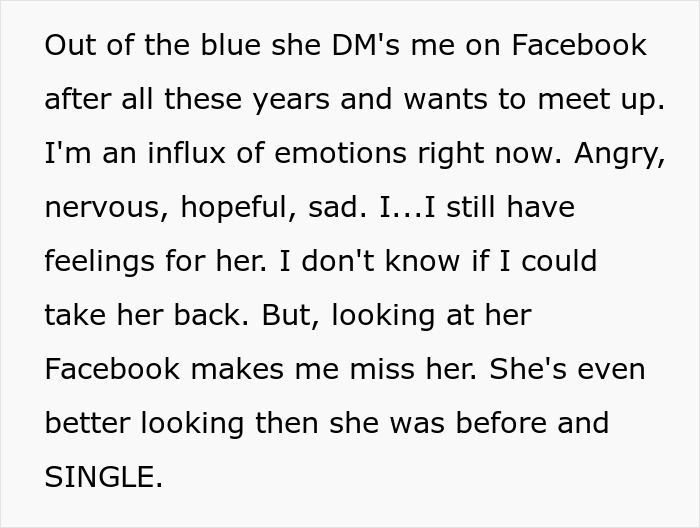 Man left without closure feeling emotional after fianc&eacute; disappears before wedding, then reconnects 16 years later on Facebook.