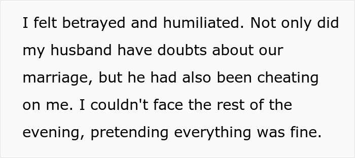 Text expressing feelings of betrayal and humiliation after a groom’s unexpected revelations at the altar during a wedding.