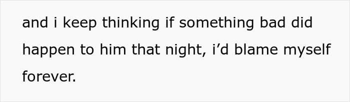 Text image showing a quote about feeling guilt over calling CPS about a coworker&rsquo;s 9-year-old child.