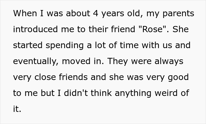 Text excerpt about a woman reflecting on her family and engagement after a fiancé’s lie disrupts holiday dinner.