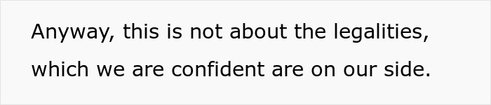 Text on screen displaying a statement about confidence in legal matters related to embryo decisions after a friend's true colors revealed.