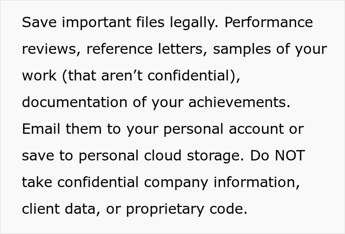 Text explaining how to save important files legally and avoid risks related to subtle red flags that mean your job is not safe. Text explaining how to save important files legally and avoid risks related to subtle red flags that mean your job is not safe.