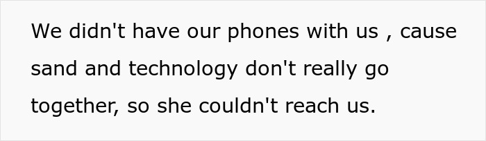 Text of a message explaining women pretending not to know about a MIL’s surprise visit, causing her to be unreachable. Text of a message explaining women pretending not to know about a MIL’s surprise visit, causing her to be unreachable.
