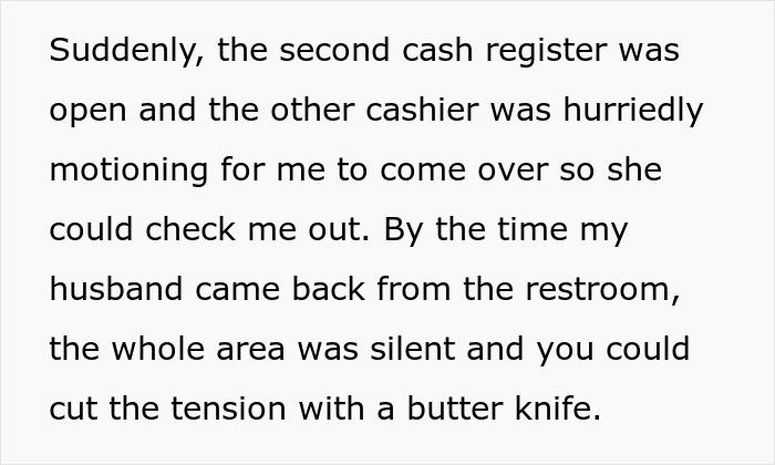 Older man in Goodwill store arguing with younger generations, woman calmly shutting him down in a tense moment. Older man in Goodwill store arguing with younger generations, woman calmly shutting him down in a tense moment.