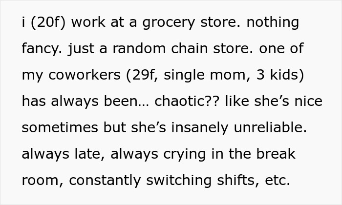 Woman at grocery store racked with guilt after calling CPS about coworker&rsquo;s 9-year-old child&rsquo;s situation.