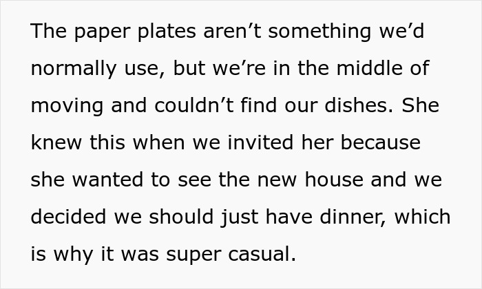 Woman hosting a casual Christmas dinner using paper plates during a move, facing issues with a toxic mother-in-law. Woman hosting a casual Christmas dinner using paper plates during a move, facing issues with a toxic mother-in-law.