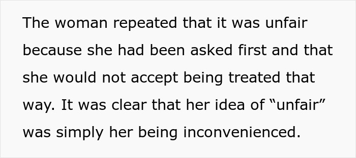 Entitled British woman angrily confronts airline worker over luggage policy, causing emotional distress. Entitled British woman angrily confronts airline worker over luggage policy, causing emotional distress.