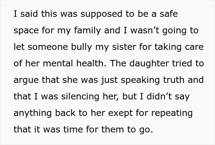 Family dinner at Christmas where a mom and friend support each other while discussing mental health concerns. Family dinner at Christmas where a mom and friend support each other while discussing mental health concerns.