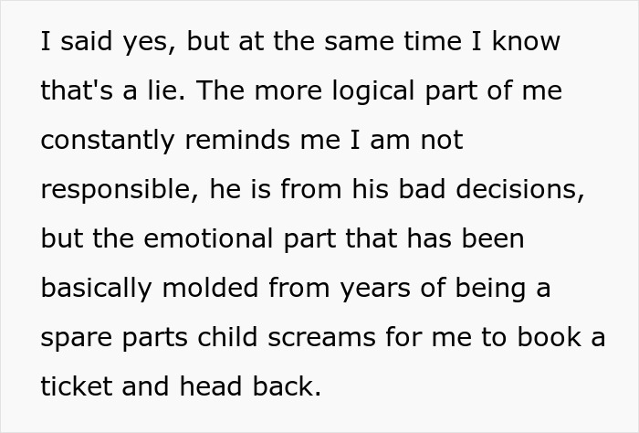 Text from a woman conceived as spare parts for her brother expressing her struggle and decision to finally say no after years of sacrifice. Text from a woman conceived as spare parts for her brother expressing her struggle and decision to finally say no after years of sacrifice.
