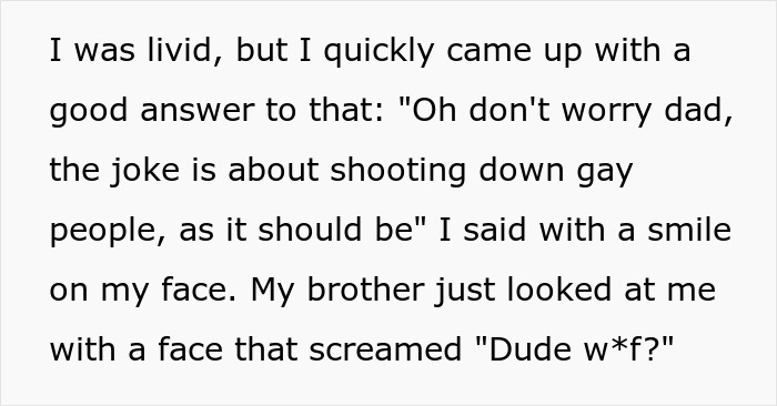 Text excerpt showing a secretly gay teen’s dark response to homophobic parents, highlighting a lesson on respect. Text excerpt showing a secretly gay teen’s dark response to homophobic parents, highlighting a lesson on respect.