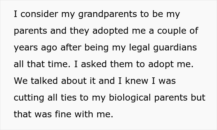 Text about refusing to establish relationship with fathers and choosing grandparents as adoptive parents instead. Text about refusing to establish relationship with fathers and choosing grandparents as adoptive parents instead.