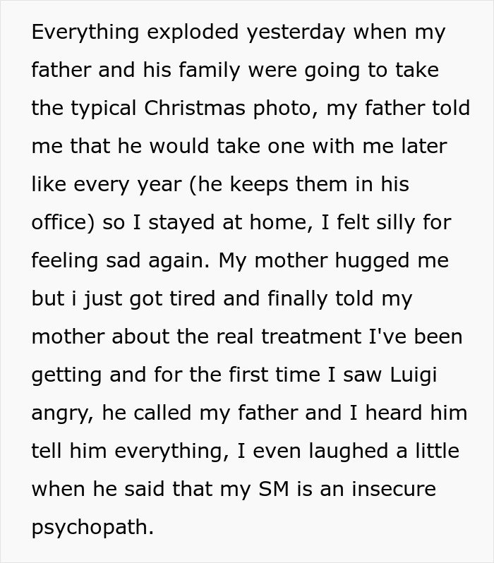 Teen shares experience of stepmother’s true colors revealing insecurity about a kid and strained family dynamics. Teen shares experience of stepmother’s true colors revealing insecurity about a kid and strained family dynamics.