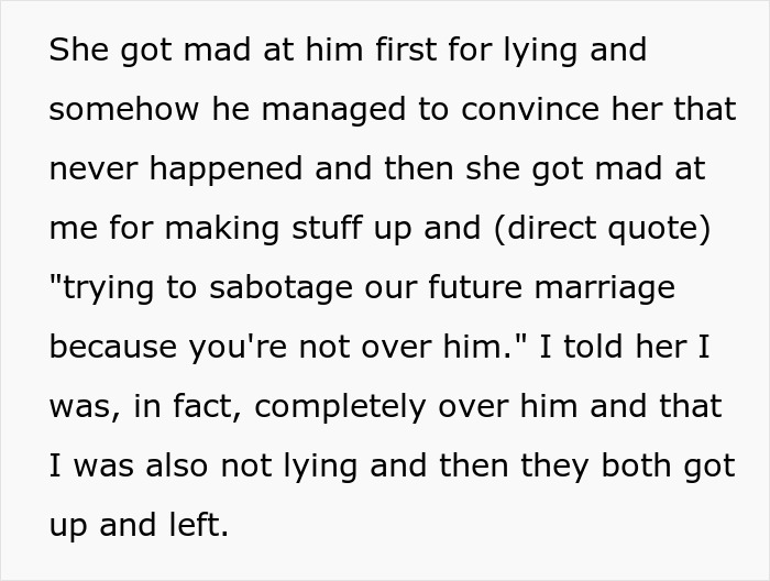 Text excerpt describing a man lying about saving himself for marriage to please his fiancée, forgetting her sister is his ex. Text excerpt describing a man lying about saving himself for marriage to please his fiancée, forgetting her sister is his ex.