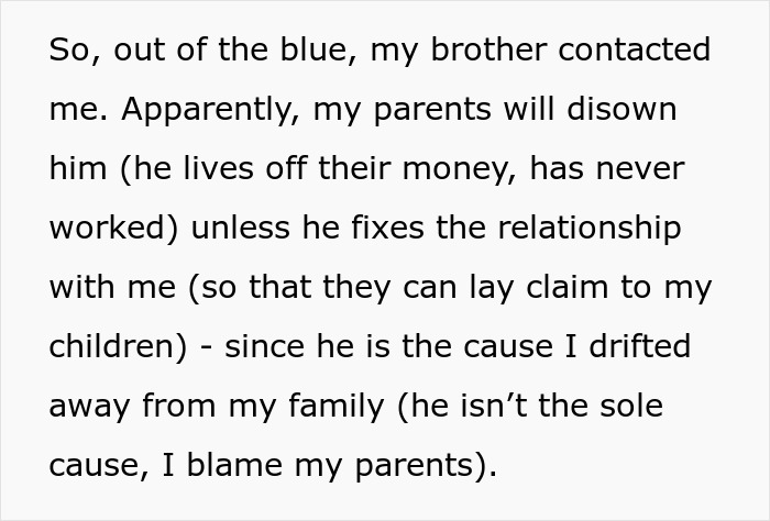 Text excerpt about a gay brother causing family drama and facing disownment over broken relationships. Text excerpt about a gay brother causing family drama and facing disownment over broken relationships.