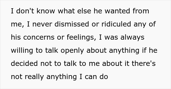 Text excerpt about unwillingness to dismiss feelings, highlighting emotional challenges in a breaking up ultimatum over ring situation.