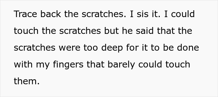 Text about wife explaining deep scratches on her back and husband with trust issues wanting to install CCTV at home. Text about wife explaining deep scratches on her back and husband with trust issues wanting to install CCTV at home.