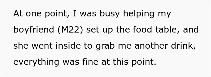 Mentally unstable woman reaching toward friend's cup at crowded party as others react