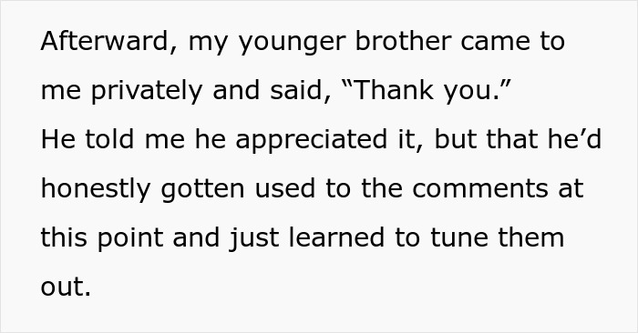 Text excerpt about a woman clapping back at her brother-in-law during Thanksgiving after he tears down her brother. Text excerpt about a woman clapping back at her brother-in-law during Thanksgiving after he tears down her brother.