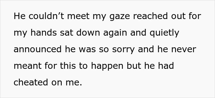 Text passage describing a man feeling regretful about cheating and apologizing in a quiet, emotional moment. Text passage describing a man feeling regretful about cheating and apologizing in a quiet, emotional moment.