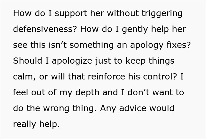 Text discussing supporting a woman clapping back at her brother-in-law tearing down her brother during Thanksgiving dinner.