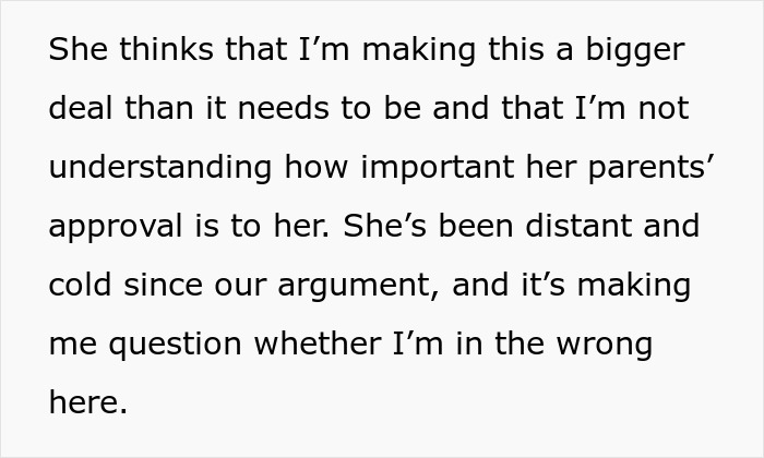 Man wonders if his relationship is doomed after girlfriend pressures him to lie about his career and their argument.