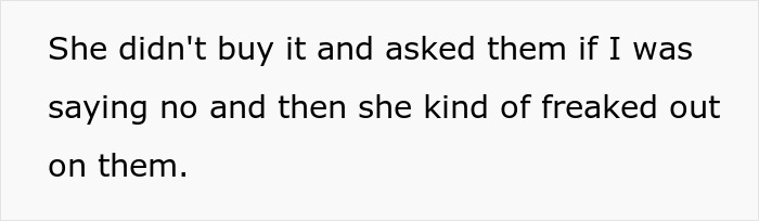 Text on a gray background stating a conversation about refusing to establish a relationship with fathers' kids. Text on a gray background stating a conversation about refusing to establish a relationship with fathers' kids.