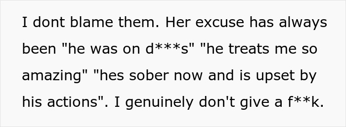 Text excerpt discussing a woman&rsquo;s excuse about her husband&rsquo;s behavior amid marriage issues and family conflict.