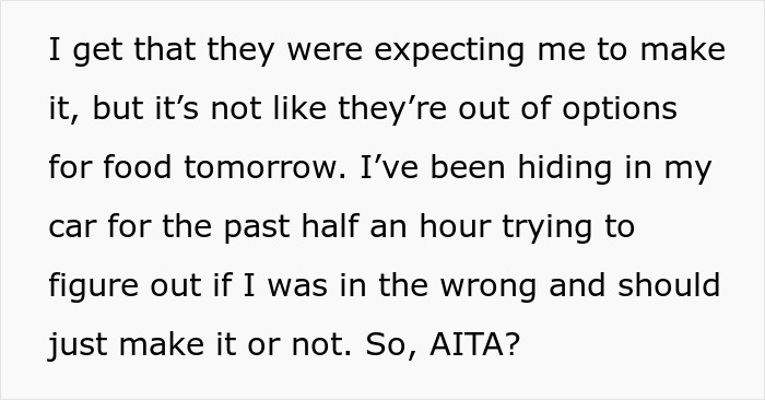 Text excerpt showing a man conflicted about making Christmas bread after relatives secretly eat his homemade pies.
