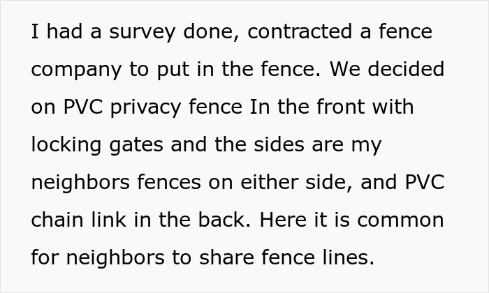 Text discussing hiring a fence company for PVC privacy fence with locking gates and shared neighbor fences. Text discussing hiring a fence company for PVC privacy fence with locking gates and shared neighbor fences.