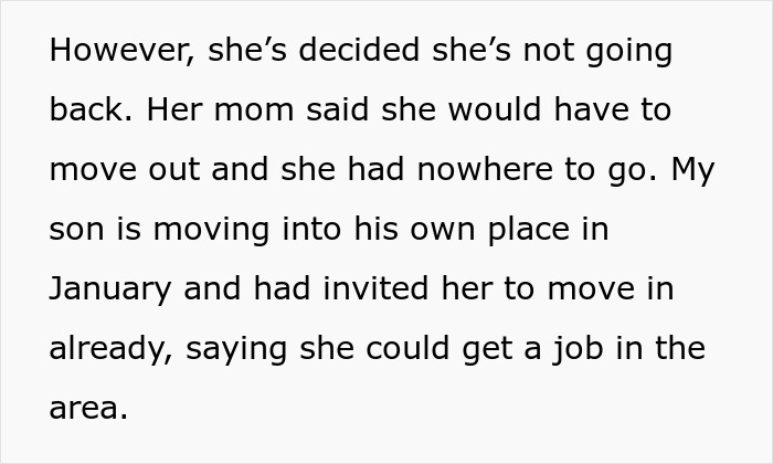 Text excerpt about mom accused of embarrassing son’s girlfriend who offered to cook meals for them in a family dispute. Text excerpt about mom accused of embarrassing son’s girlfriend who offered to cook meals for them in a family dispute.