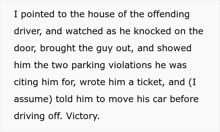 Neighbor calls the cops on rude guy repeatedly blocking fire hydrant and driveway, enforcing parking violations successfully. Neighbor calls the cops on rude guy repeatedly blocking fire hydrant and driveway, enforcing parking violations successfully.