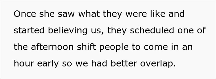 Text excerpt from a manager forcing coffee shop workers to follow her rules causing unexpected consequences the next day. Text excerpt from a manager forcing coffee shop workers to follow her rules causing unexpected consequences the next day.