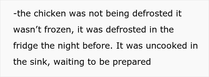Woman loses appetite after seeing how her mother-in-law prepares uncooked chicken in the kitchen sink. Woman loses appetite after seeing how her mother-in-law prepares uncooked chicken in the kitchen sink.