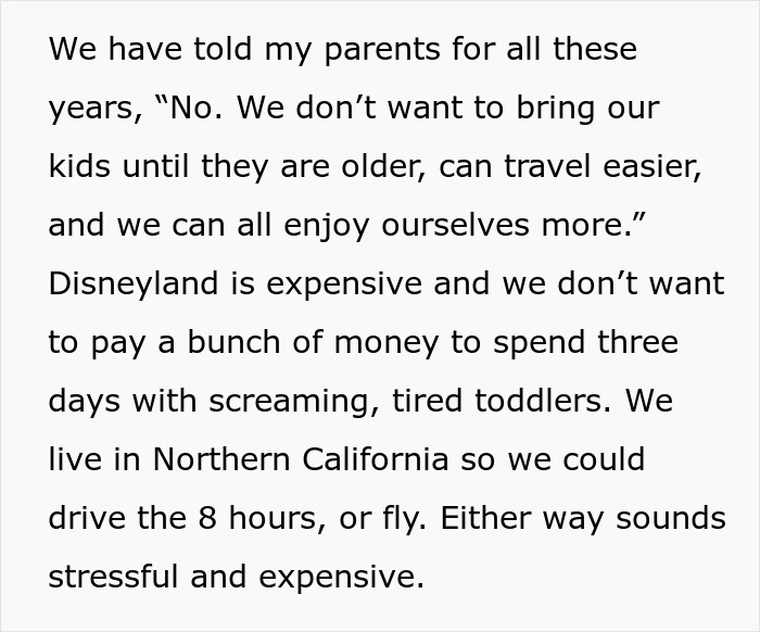 Alt text: Mom forces her Disney dream on family as daughter faces debt and guilt from expensive Disneyland trip plans