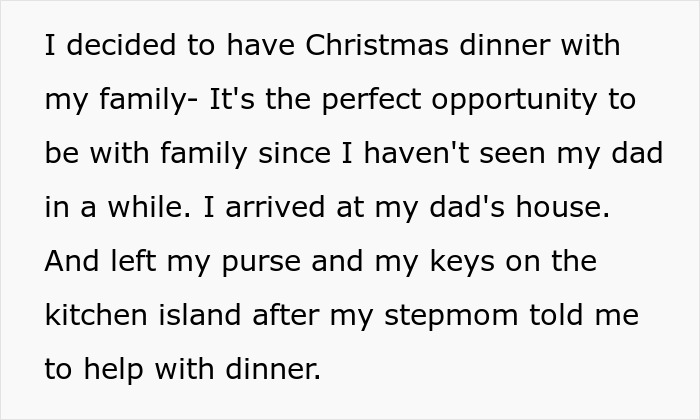 Woman's family conflicts over half-brother arrested for stealing her car, causing tension and trust issues.