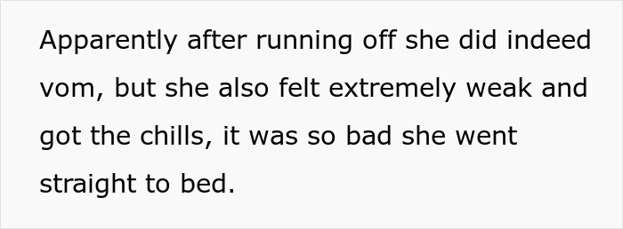 Text excerpt describing someone feeling weak and chills after vomiting, highlighting discomfort and illness. Text excerpt describing someone feeling weak and chills after vomiting, highlighting discomfort and illness.