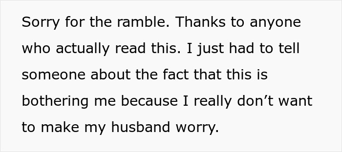 Text post expressing frustration and worry from a 23-year-old new mom hiding her baby from religious family.