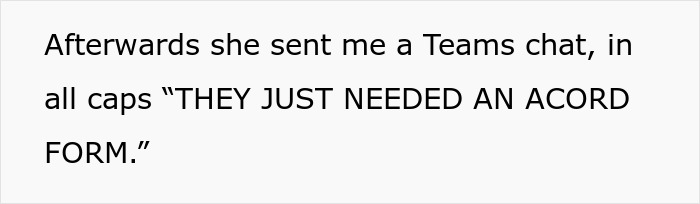 Text message showing a coworker refusing to fix her own mistake, reacting angrily to being handed the call back. Text message showing a coworker refusing to fix her own mistake, reacting angrily to being handed the call back.