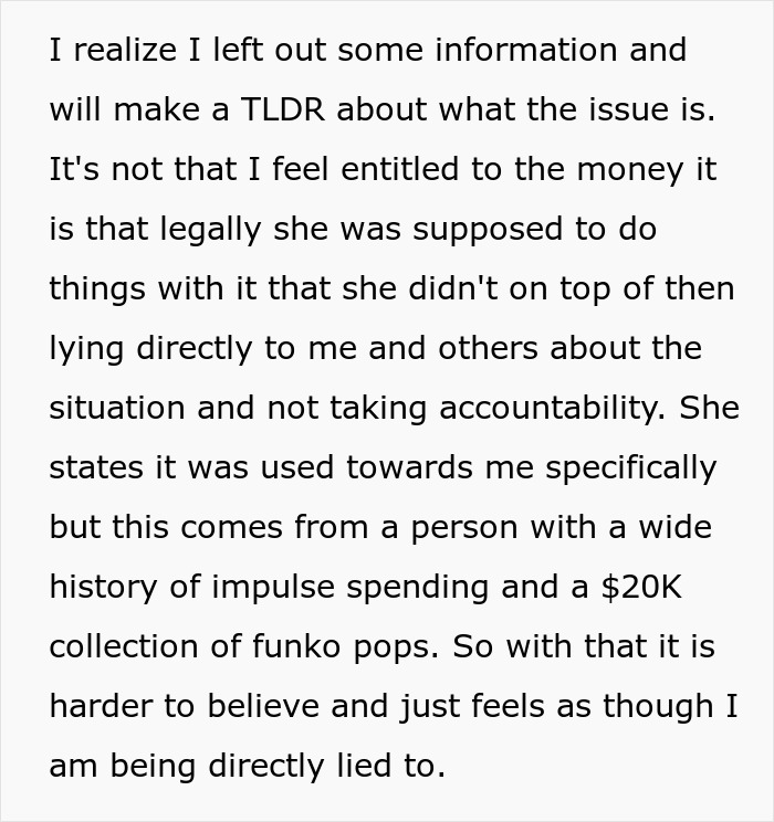 Text about teen questioning missing $30k, mom giving vague answers, and online criticism for being ungrateful. Text about teen questioning missing $30k, mom giving vague answers, and online criticism for being ungrateful.