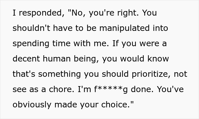 Man expresses frustration over wife's phone dependence, choosing phone over family, leading to divorce and broken relationship. Man expresses frustration over wife's phone dependence, choosing phone over family, leading to divorce and broken relationship.