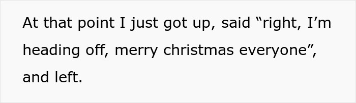 Man leaves Christmas dinner upset after uncle's jokes, while mom looks furious and embarrassed at the family gathering. Man leaves Christmas dinner upset after uncle's jokes, while mom looks furious and embarrassed at the family gathering.