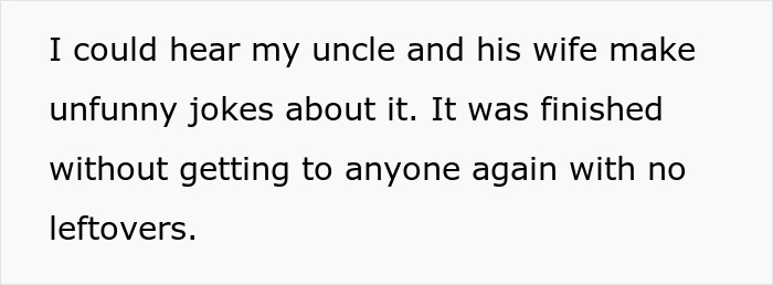 Text excerpt describing a guy unable to control his hunger as he finishes a turkey with no leftovers. Text excerpt describing a guy unable to control his hunger as he finishes a turkey with no leftovers.
