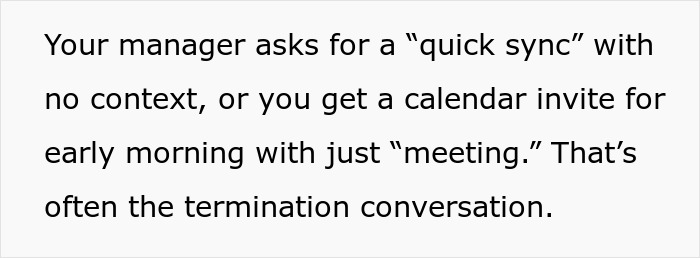 Manager requesting vague quick sync or early meeting invite indicates subtle red flags your job may not be safe at all.